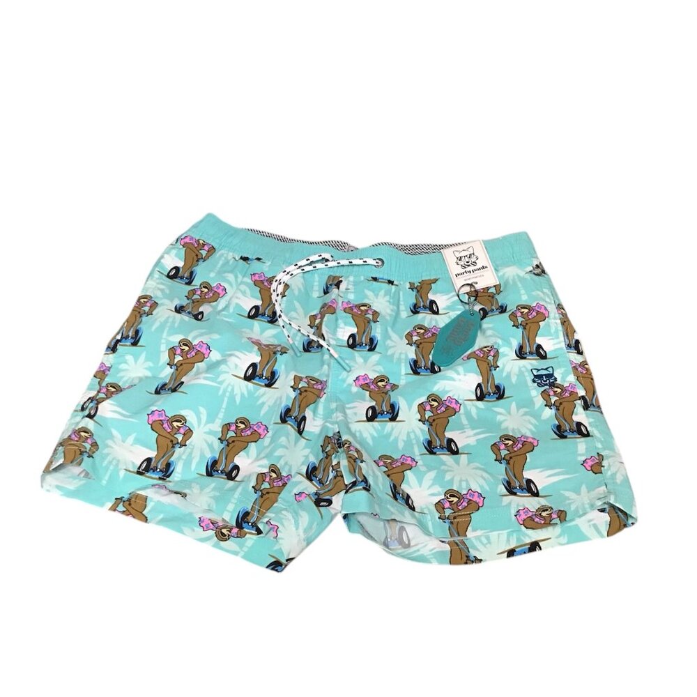 Cool Shorts - Party Pants Shorts with Sloth Riding Scooter - Brand New